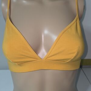 K x Third Love Vibrant Yellow Women's Triangle Cotton Bralette Sz M